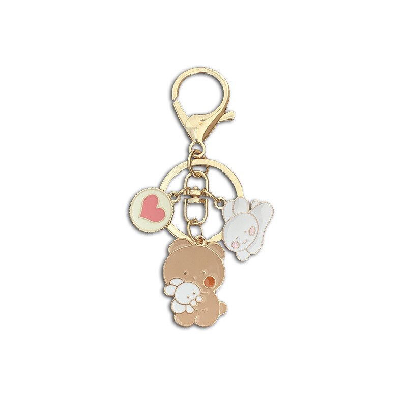 Metal DIY Animal Pendant Keyring