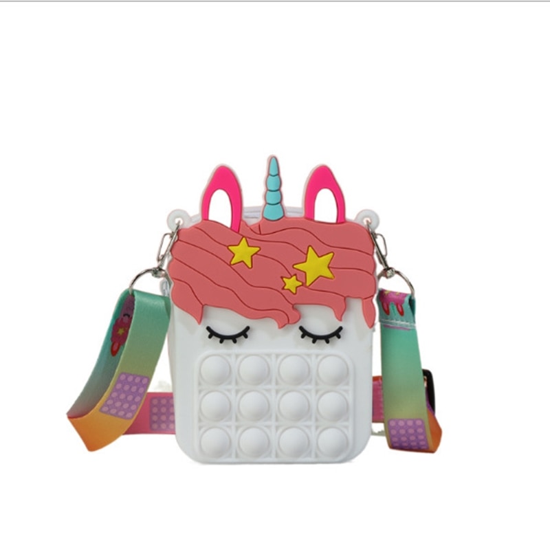 Pop Figet Toys Girl Unicorn Bag