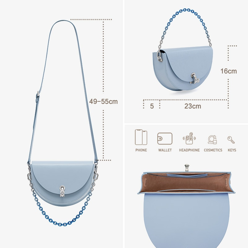 Diamond Ring-lock Crossbody Chain Bag