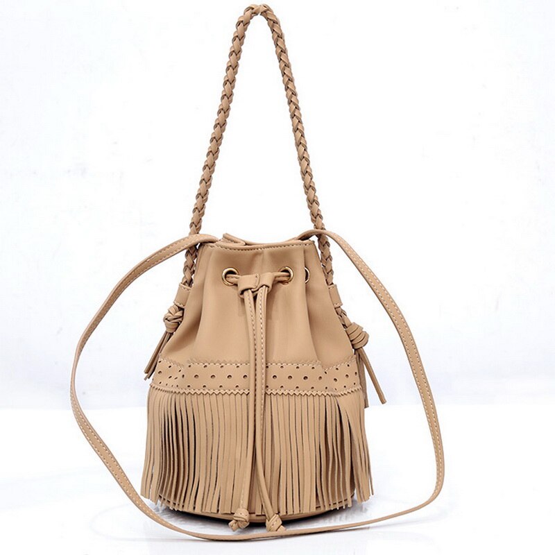 Drawstring Tassel Crossbody Bag