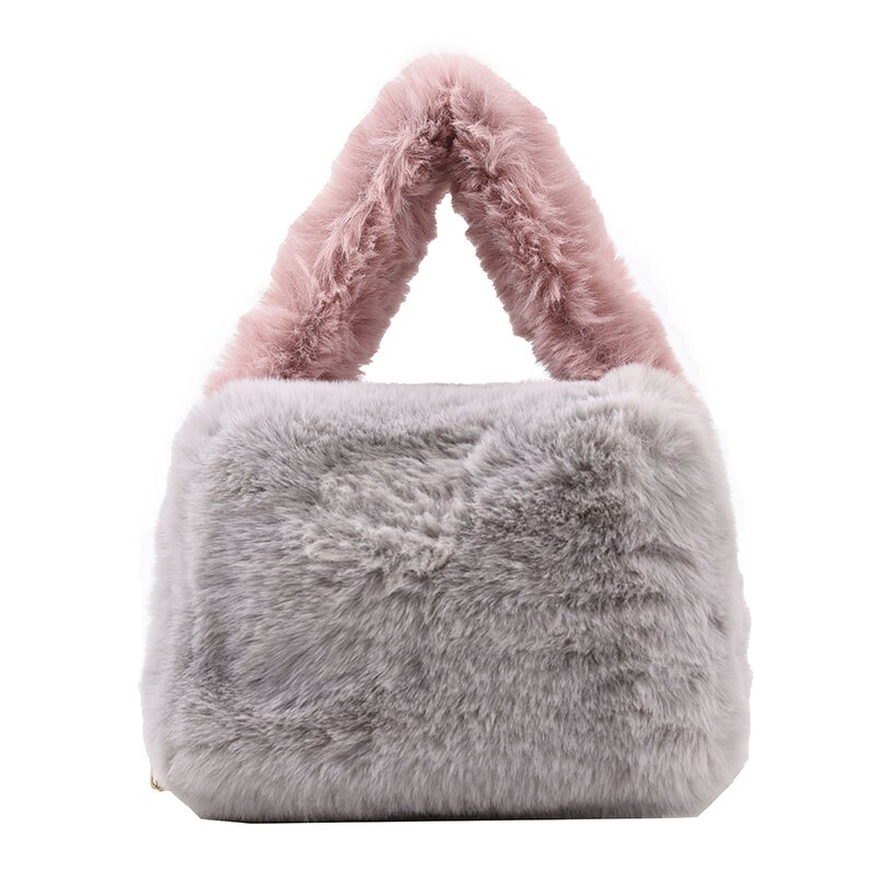 Fluffy Faux Fur Women Shoulder Tote