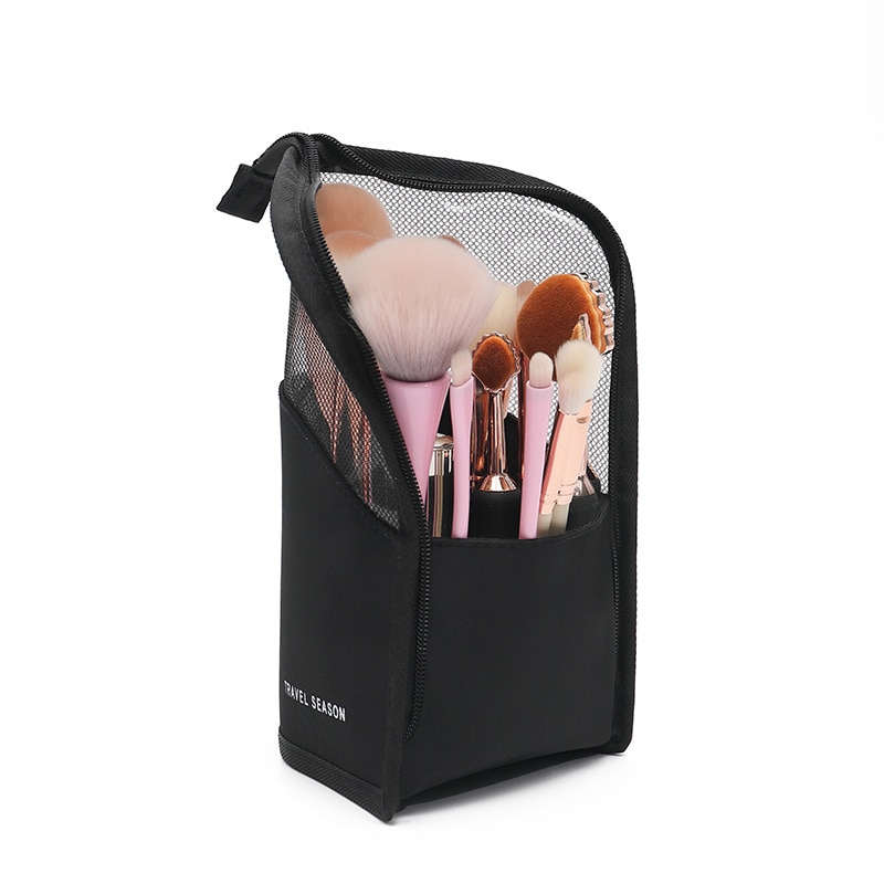 Travel Makeup Brush Holder Organizer Toiletry Bag