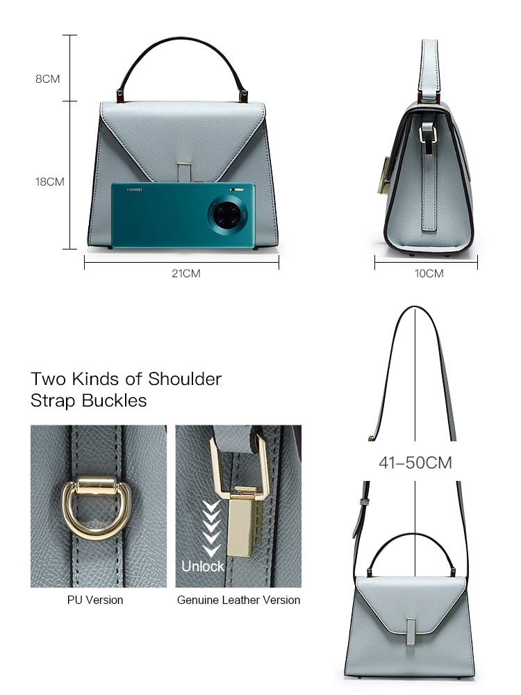 Genuine Leather Top Handle Handbag