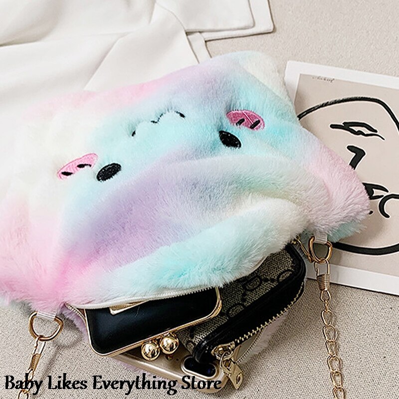 Cute Star Shape Plush Toy Shoulder Bag
