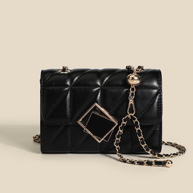Leather Shoulder Baguette Bag