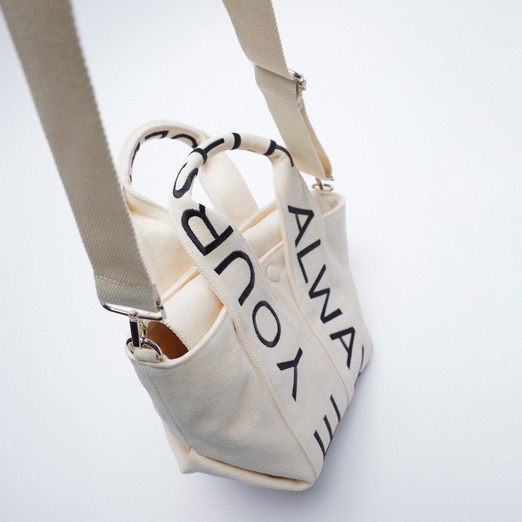 Casual Letter Canvas Tote Shopper Bag