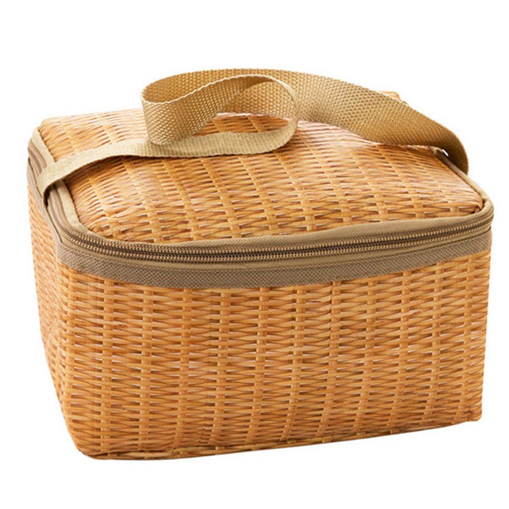 Artificial Rattan Lunch Bag