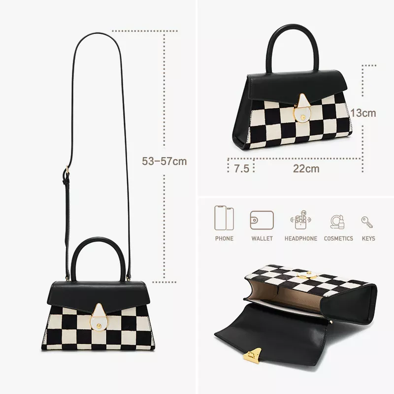 Crossbody Bag Winter Plaid