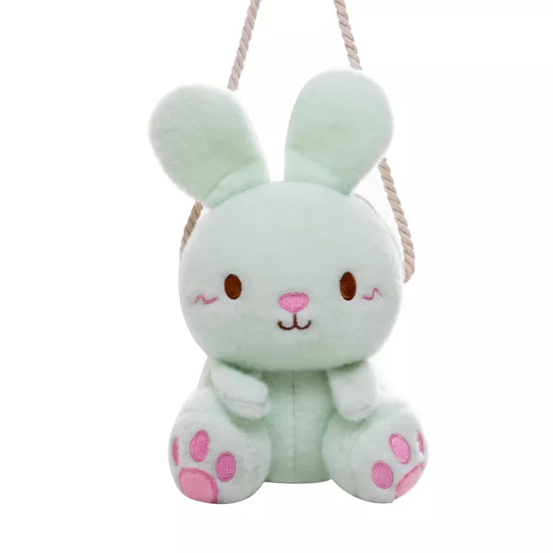 Cartoon cute plush rabbit  shoulder bag