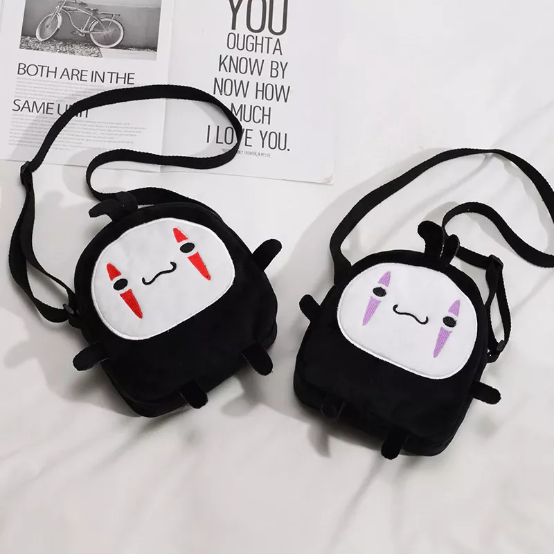 Cute Cartoon No Face Man Plush Bag