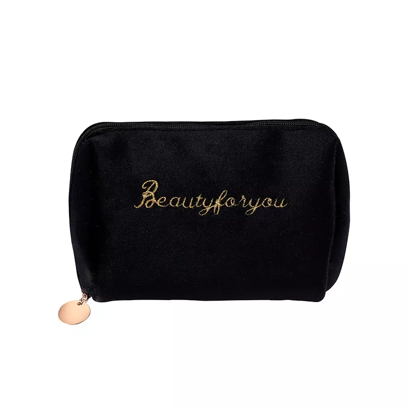 Women Zipper Velvet Make Up Bag