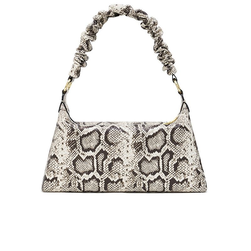 Snakeskin Pattern Sheepskin Tote Bag