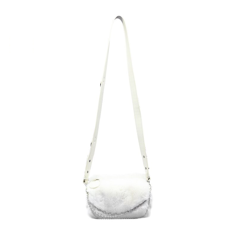 Trendy Fur Egg Roll Crossbody Bag