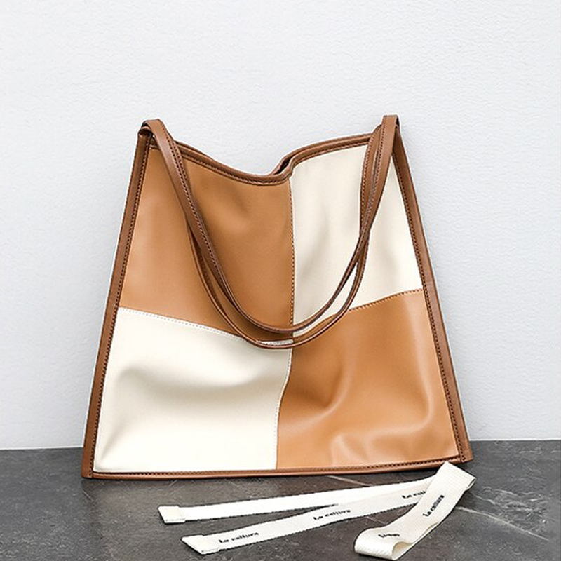 Tote Bags Large Color Block Grid