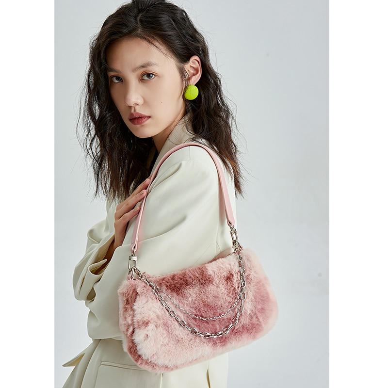 Abigail Fur Underarm Bag