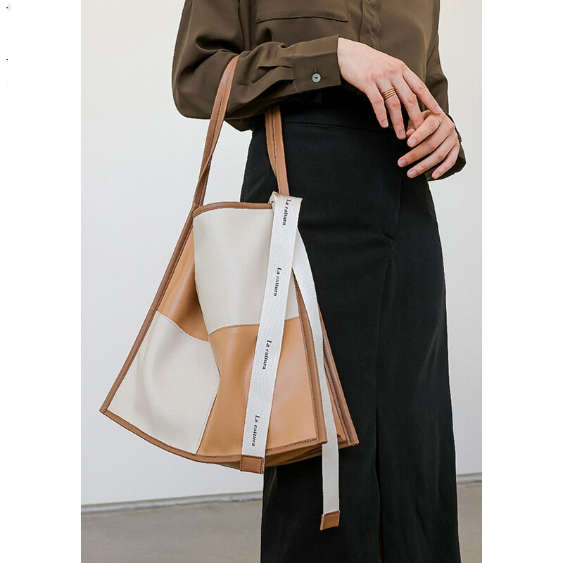 Tote Bags Large Color Block Grid