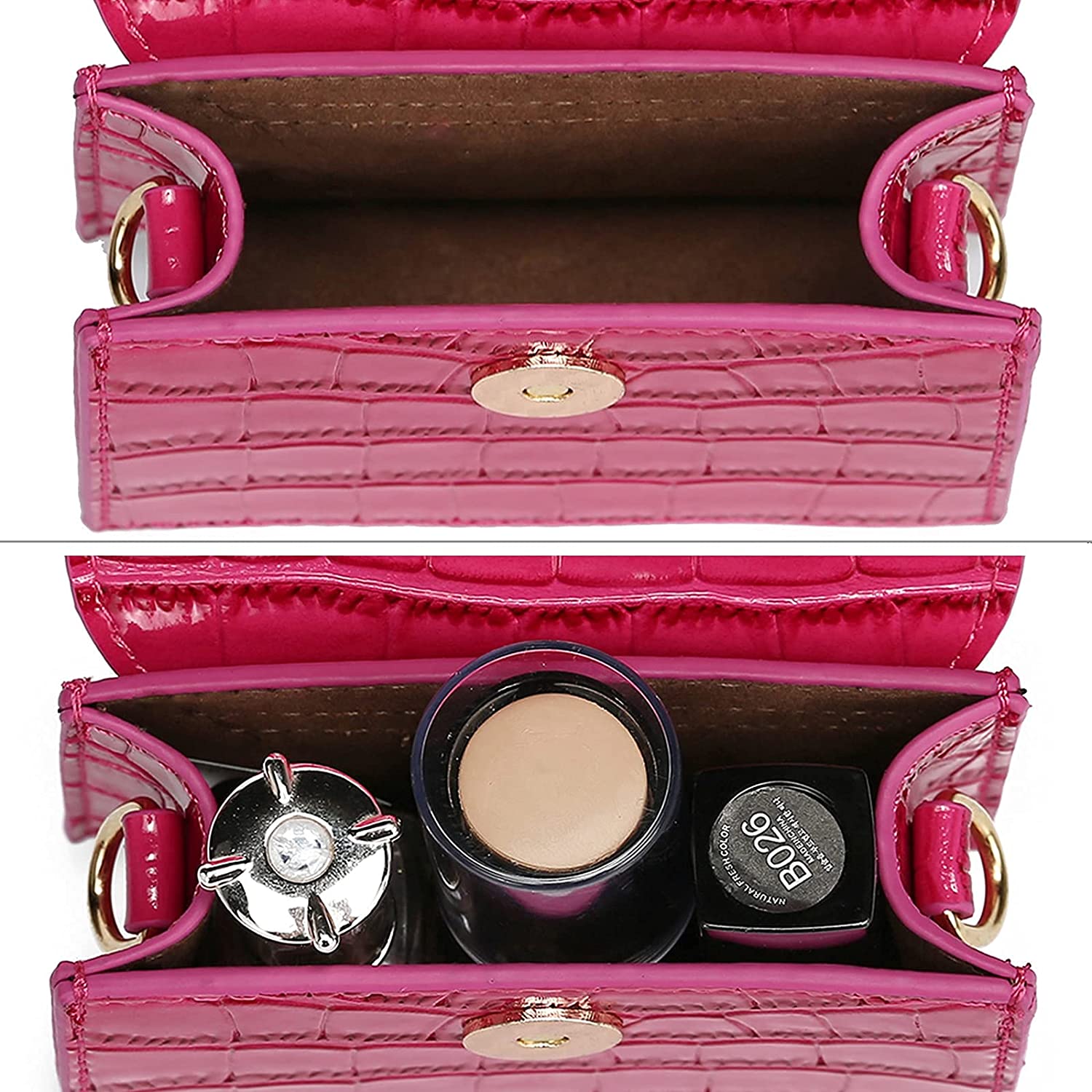 Mini Bag with Crocodile Pattern